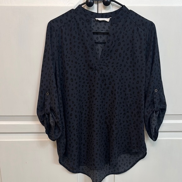 Lush Blouse. Size M. Dark blue and black. - Picture 1 of 6